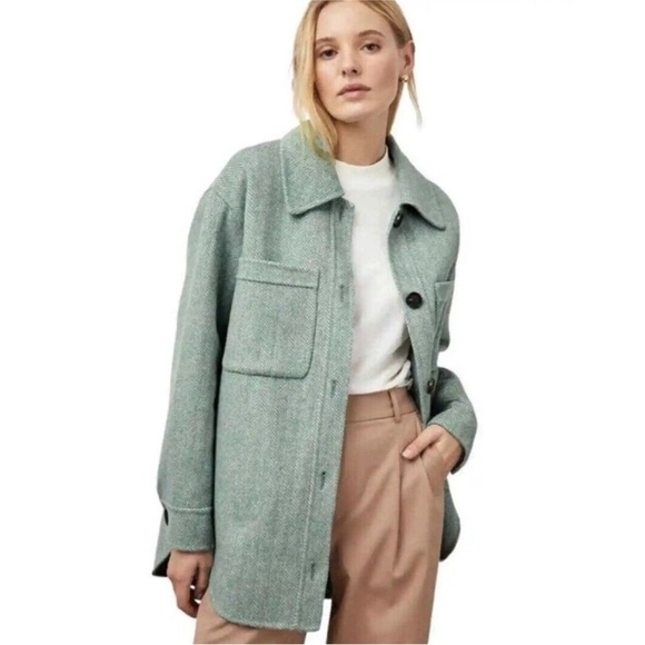 Rails Connie Shirt Jacket Shacket Kelly Green Herringbone, Like New, Small - Picture 1 of 9